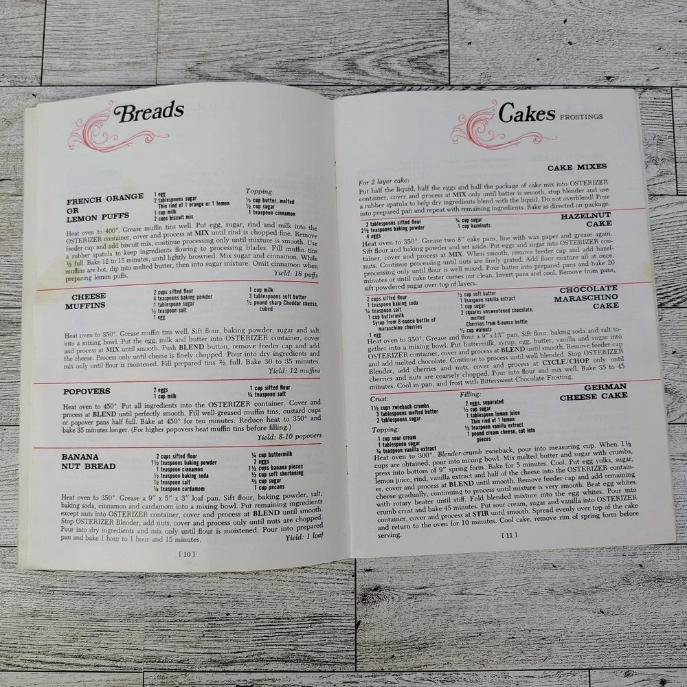 Osterizer Blender Spin Cookery Cookbook Owners Manual Booklet & Recipes 1973 Vtg